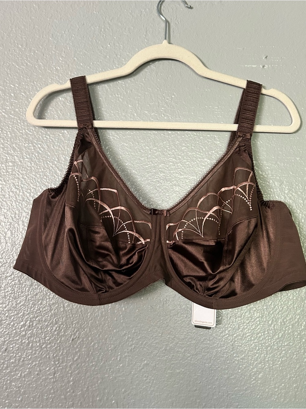 Elomi Cate Full Coverage Underwire Bra Pecan Nude 46DD NWT Comfort Support